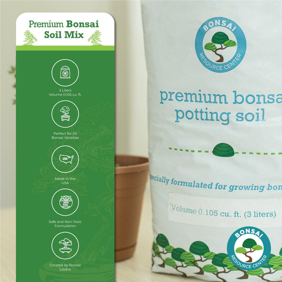 100% Organic Bonsai, Succulent, Cactus Soil Mix — Nutrient Rich, Well-Draining Living Soil Blend | 6.55 quarts