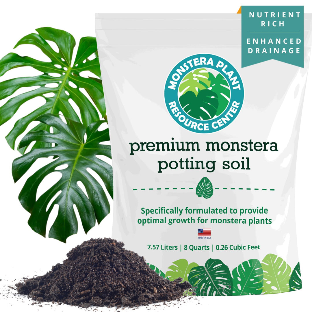 100% Organic Monstera Potting Soil Mix — Nutrient Rich, Well-Draining Living Soil Blend | 8 quarts