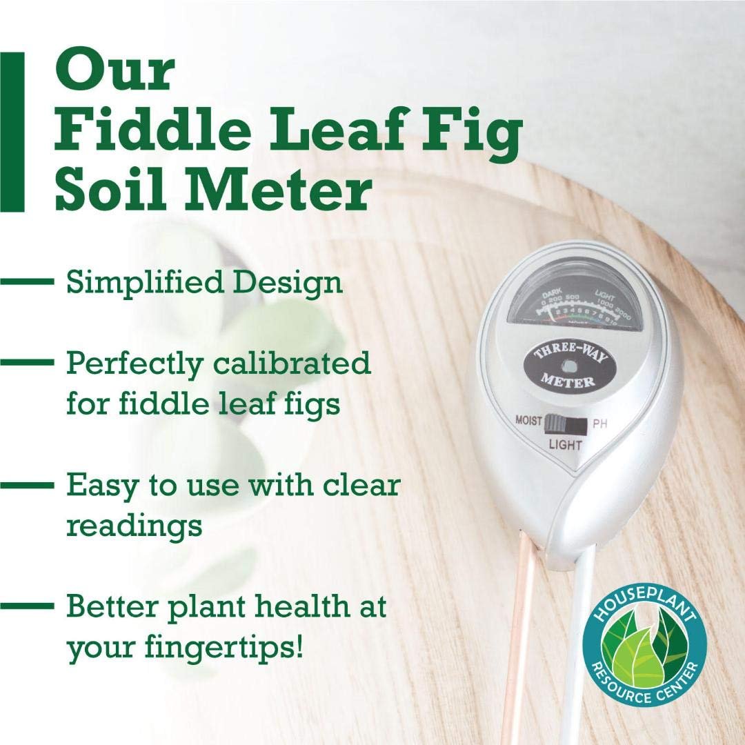 Fiddle Leaf Fig 3-in-1 Soil Meter — Measures Light, Moisture & pH for Optimal Growth | Battery-Free