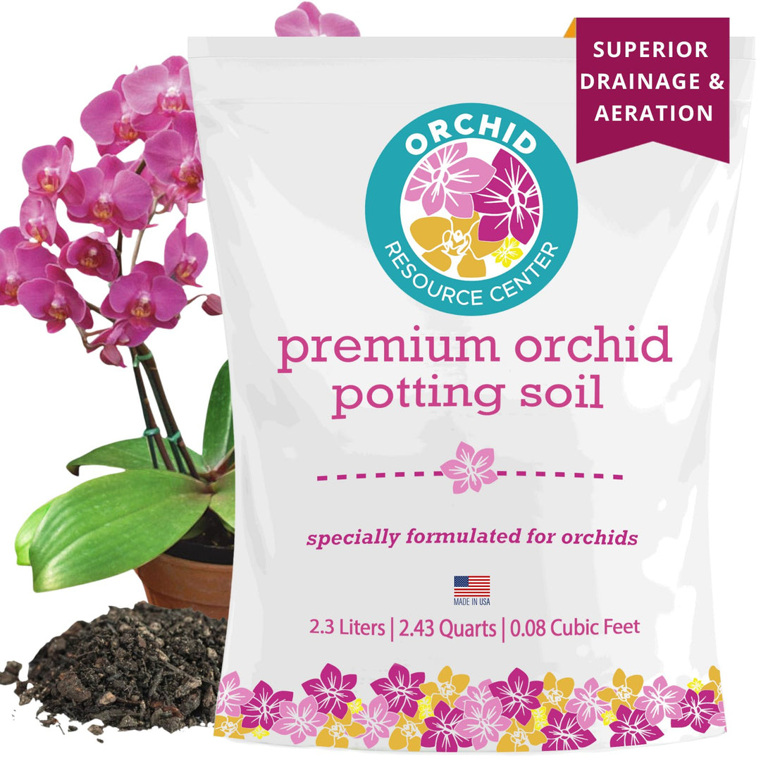 100% Organic Orchid Soil Mix — Nutrient-Rich, Well-Draining Living Soil Blend | 2.4 Quarts