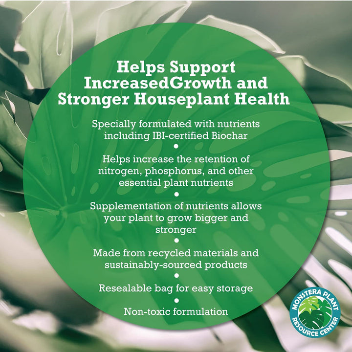 100% Organic Monstera Potting Soil Mix — Nutrient Rich, Well-Draining Living Soil Blend | 8 quarts