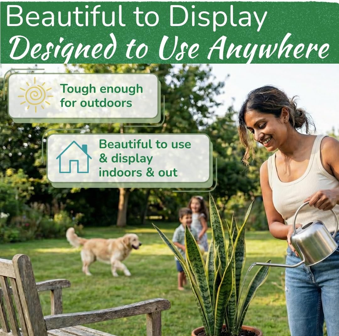 Stainless Steel Watering Can for Houseplants | 1L Capacity