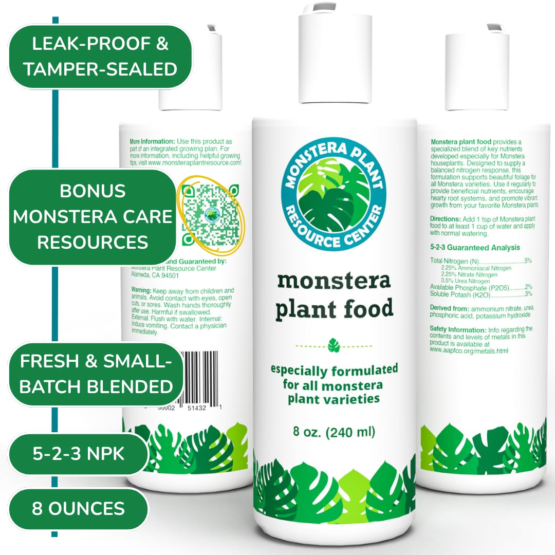 Monstera Plant Food – Enriched, Bioavailable Liquid Fertilizer | 8 oz