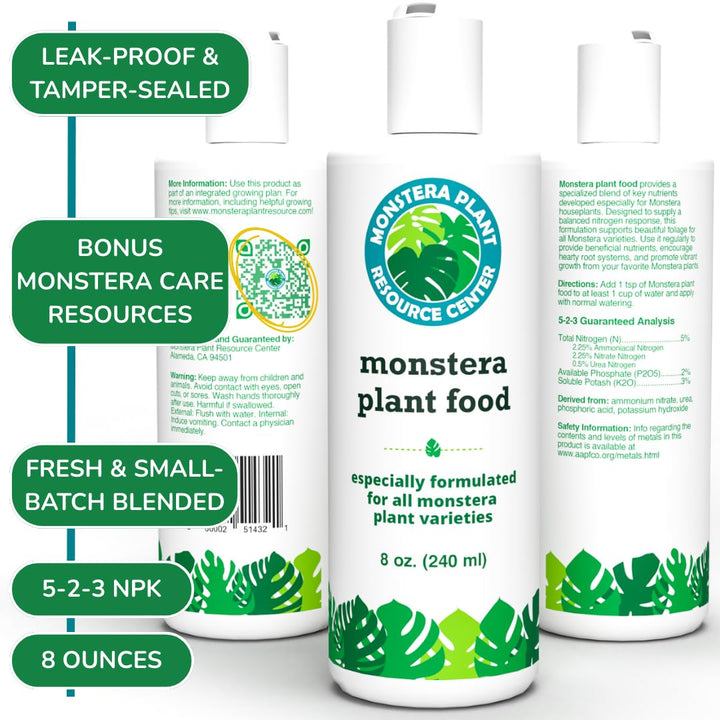 Monstera Plant Food – Enriched, Bioavailable Liquid Fertilizer | 8 oz