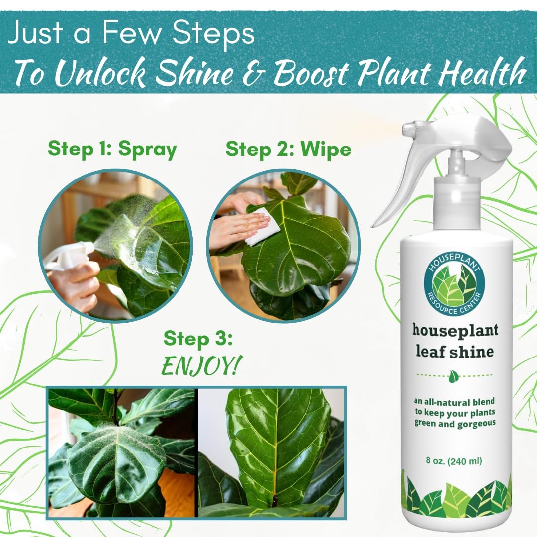 Leaf Shine Spray – Natural Leaf Polish, Gloss, and Shine | 8 oz