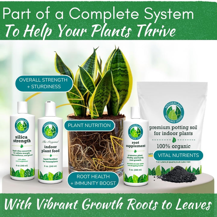 100% Organic Indoor Plant Potting Soil Mix — Nutrient Rich, Well-Draining Living Soil Blend | 8 quarts