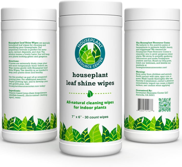 Leaf Cleaner Wipes for House Plants – Natural Leaf Polish, Gloss, and Shine | 30 count
