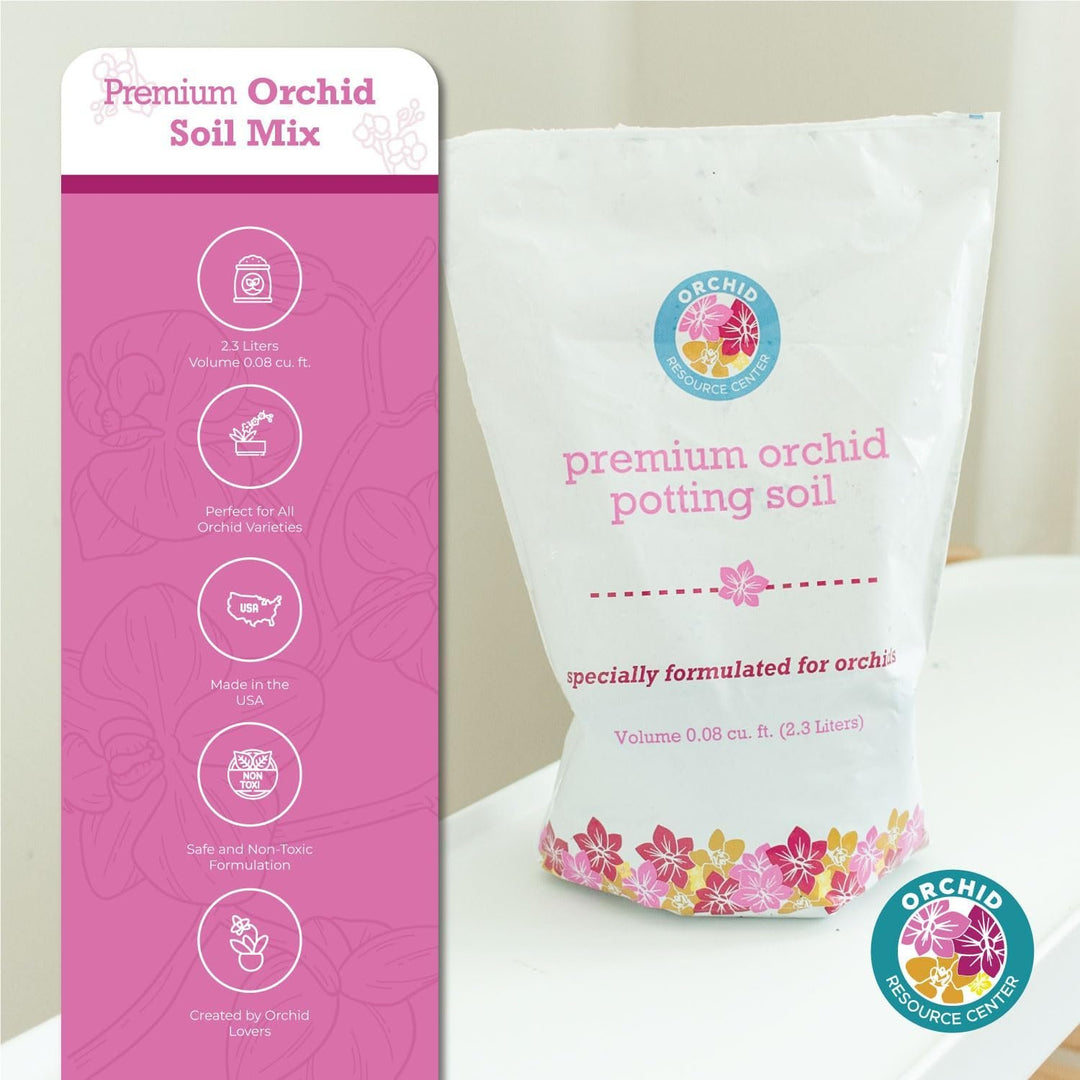 100% Organic Orchid Soil Mix — Nutrient-Rich, Well-Draining Living Soil Blend | 2.4 Quarts