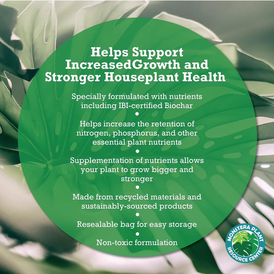 100% Organic Monstera Potting Soil Mix — Nutrient Rich, Well-Draining Living Soil Blend | 8 quarts