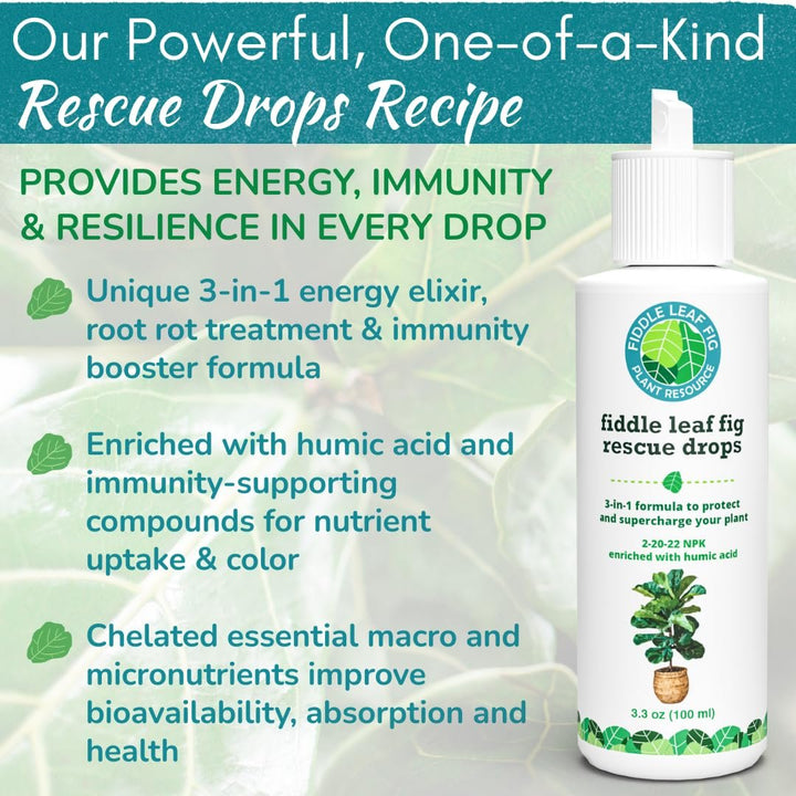 Fiddle Leaf Fig Rescue Drops — Powerful Immunity Boosting Formula | 3.3 oz